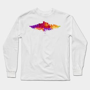 Phoenix City Skyline - Watercolor Red, orange, purple Long Sleeve T-Shirt